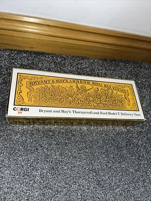 Large Corgi Model Vans Bryant And May Delivery Trucks Transport Of The 30's Gold - Image 1 of 4