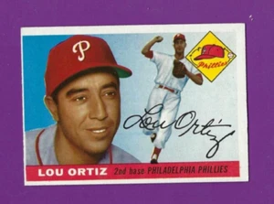 Tarjeta de béisbol Topps 114 1955 Lou Ortiz Philadelphia Phillies EXMT O/C - Imagen 1 de 2