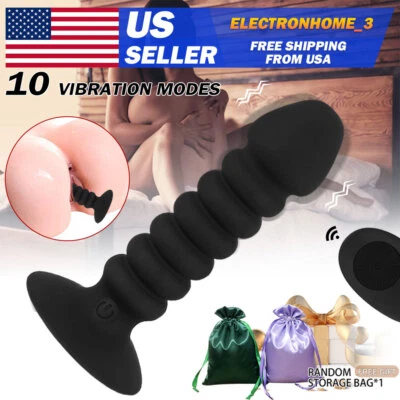 Remote Dildo Anal Butt Plug Prostate Massager Vibrator Sex Toys for-Men Women - Image 1 of 4