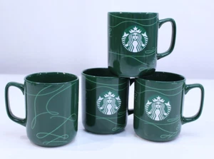 NUEVO 2020 Starbucks Taza Taza Verde Navidad Invierno Vacaciones Logo 16 OZ Set 4 - Imagen 1 de 8