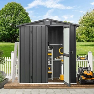 Outdoor Storage Shed 5.7'x 3' Metal Garden Shed w/Lockable Door for Patio - Picture 1 of 9