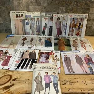 Paket 16 Vintage Schnittmuster Damen Tops Kleid Anzüge Simplicity McCall’s Größe 5-12 - Bild 1 von 11