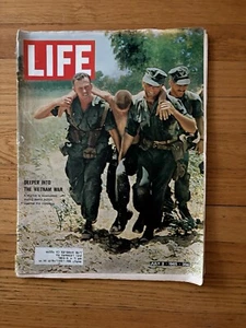 Life Magazine Vietnam War US Marine Evacuated During Patrol Degas July 2 1965 - Picture 1 of 3