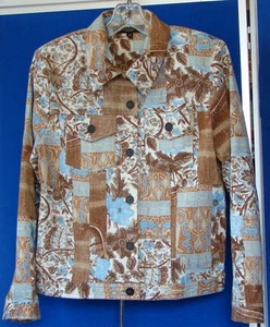 EUC Lovely PECK & PECK COLLECTION Jean Style JACKET Sz M Cotton & 4% Lycra WASHA - Picture 1 of 5