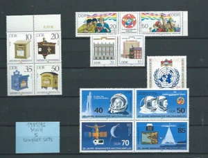 2 ) EAST GERMANY 1985/86 : ALBUM PAGE WITH 5 COMPLET SETS STAMPS MNH-THEMATIC - Picture 1 of 1
