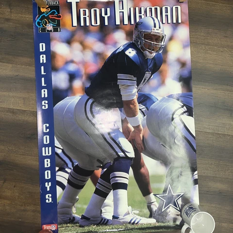 Vintage Troy Aikman Poster Dallas Cowboys NFL Quarterback Club 1992 24x36” Cover