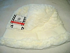 Nuevo sombrero cubo de felpa Isotona para dama marfil - Imagen 1 de 1