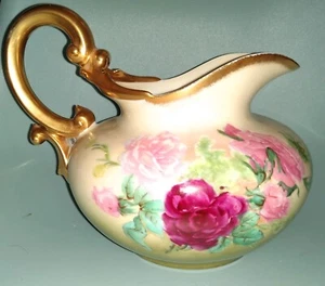 Tresseman & Vogt Limoges Frankreich ROSEN Krug schöne Rosa & Creme.  - Bild 1 von 5