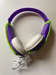 JVC STEREO HEADPHONES FOR KIDS - HA-KD5 - Green & Purple - Picture 1 of 2