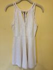 Free People Women?S Sundress Size 4 Ivory Detailed Design Zipper Exc Cond