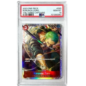 PSA 10 Roronoa Zoro OP01-025 Ultra Deck: The Three Captains One Piece TCG - Picture 1 of 1