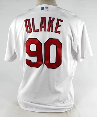 Camiseta deportiva blanca usada en juegos 2023 St. Louis Cardinals Dusty Blake #90 42 Sutter P 4 Foto 1 de 4