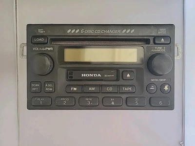 98-02 HONDA OEM 6 DISC CD Cassette TAPE RADIO 39100-S84-A300 (NO CODE)  - AS IS - Image 1 of 3
