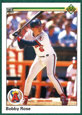Bobby Rose - 1990 Upper Deck #77 - California Angels Baseball Card - Image 1 of 2
