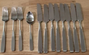 Lauffer Bedford Flatware 12 Pieces Dinner Forks Teaspoon Knives Holland/Japan - Picture 1 of 4