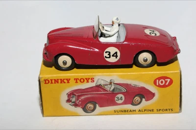 Dinky 107 Sunbeam Alpine Sports, VNM in Good Original Box — 第 1/4 张图片