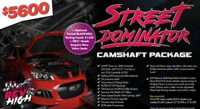 STREET DOMINATOR CAM PACKAGE KIT Holden VE VF 6.0L 6.2L L77 L76 L98 LS3 LS2 - Image 1 of 2