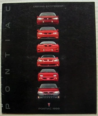 Folleto de venta de autos Pontiac 1999 EE. UU. GRAN PREMIO Firebird SUNFIRE Grand Am Montana Foto 1 de 4