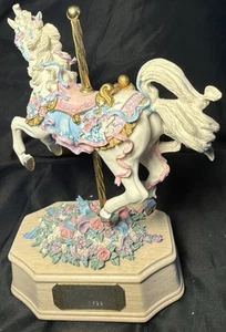 Rare Vintage Toni M Balley Musical Horse Carousel 5124 Schubert Serenade - Picture 1 of 10
