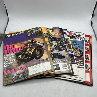Cycle World Motorcycle Magazine 1995 Lot of 8 Issues Honda Suzukis Yamaha BMW - Image 1 of 4