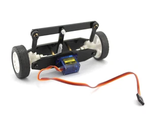 RC Auto Vorderrad Lenkung mit 9g Servo und 37mm Rad für DIY - Bild 1 von 5