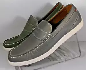 258797D SD50 MEN'S SHOES SIZE 9 M GRAY LEATHER SLIP ON JOHNSTON & MURPHY - Picture 1 of 6