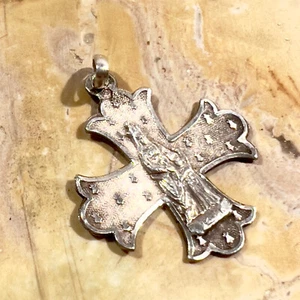 Croix Médaille Religieuse Sainte Anne D'Auray Hermine Pélerinage Argent Religion - Photo 1/4