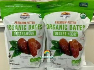 2 Packs Desert Valley Organic Dates Deglet Noor Dried Fruit 40 oz Each Pack - Picture 1 of 4