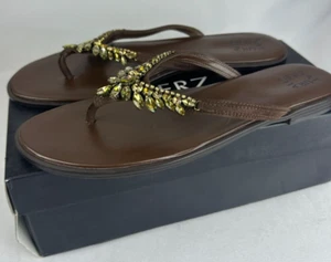 Naturalizer Womens 13 Fallyn Thong Slip On Sandals Mocha 017123904924 Flip Flop - Picture 1 of 5