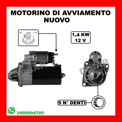 MOTORINO DI AVVIAMENTO NUOVO OPEL VECTRA C GTS 1.9 CDTI DAL 04 KW88 CV120 Z19DT  - Immagine 1 di 2