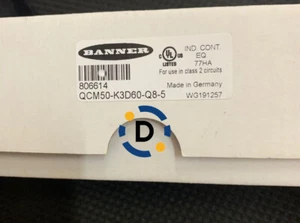 New Banner QCM50-K3D60-Q8-5 Sensor - Picture 1 of 1