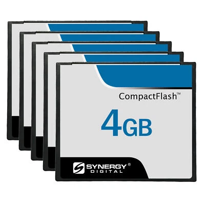 Synergy Digital 4GB Compact Flash Memory Cards - 30MB/s - Pack of 5 - Image 1 of 4