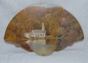 Vintage Funeral Home Fan Church Tri Fold 40's Eichholtz Funeral Home Ohio 6E - Picture 1 of 8