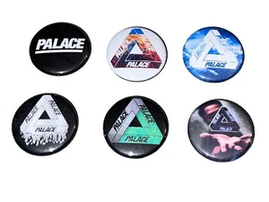 1" SET OF 6 PALACE STREETWEAR BADGE BUTTONS PINS PINBACK [P560] - Picture 1 of 2