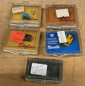 Lot of 5 New Old Stock Sanyo/Fisher Needles ST-G9, ST-6D, ST-08, ST-101 - Picture 1 of 5