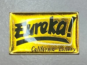 Vintage California Lottery State Lotto Jacke Anstecknadel Eureka Eureka! Gold-ish - Bild 1 von 2