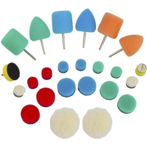 24PCS Car Sponge Polishing Pads Mini Buffing Waxing Polisher Drill Rotary Tool - Picture 1 of 7