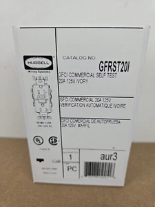 Hubbell GFRST20I GFCI Autoprueba Comercial 20a 125v Marfil, Nuevo GFRST201 - Imagen 1 de 6