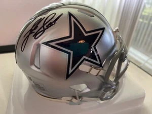 Luke Schoonmaker Dallas Cowboys Signed Speed Mini Helmet Beckett COA - Picture 1 of 2