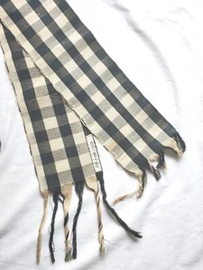Balinese Kain Poleng Cloth 156" Long x 4.75" Indigo Checkered Bali - Picture 1 of 2