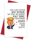 Śmieszna kartka urodzinowa Trump dla chłopaka, humorystyczna kartka rocznicowa