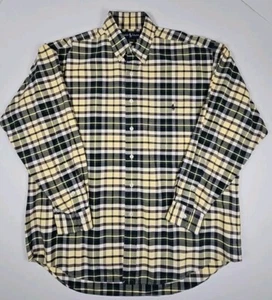 Camicia Ralph Lauren da uomo grande cotone verde medio giallo a quadretti piccolo pony - Foto 1 di 12