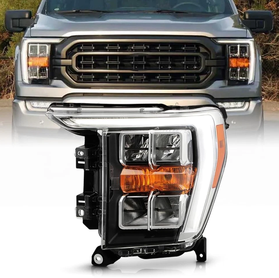 Faro reflector LED cuádruple lado del conductor para Ford F150 2021-2023 Foto 1 de 4