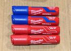 4-pack Milwaukee INKZALL Extra Large Chisel Tip Blue & Red Permanent Markers