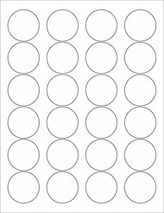 6 HOJAS ETIQUETAS PEGATINAS 1-2/3 REDONDAS BLANCAS MATE ~ 8-1/2"x11 Hojas de etiquetas - Imagen 1 de 1