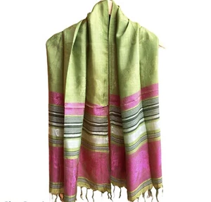 One-of-a-Kind Handwoven Silk Scarf/Shawl -Perfect for Any Season Soft and Cozy - Picture 1 of 6