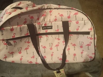 Bolsa de viaje Betsey Johnson rosa flamenco puntal rodante fin de semana  Foto 1 de 4