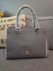 Dooney & Bourke Blair Pebble Leather Satchel ~ Smoke Grey Neu Rarität - Bild 1 von 6