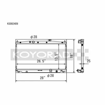 Radiador de carreras Koyo KS082409 para Honda Cr-Z Hybrid 2011-2016 1,5 L MT Foto 1 de 3