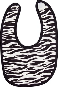 87009 schwarz weiß Zebramuster Baby Lätzchen Kinder Mädchen Junge Säugling Kleinkind Tier Punk - Bild 1 von 1